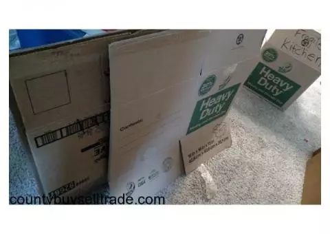 Boxes and Bubble Wrap (Lot)